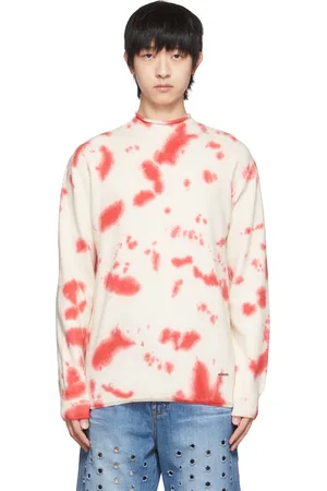 We11 Done Off-White Tie-Dye Sweater