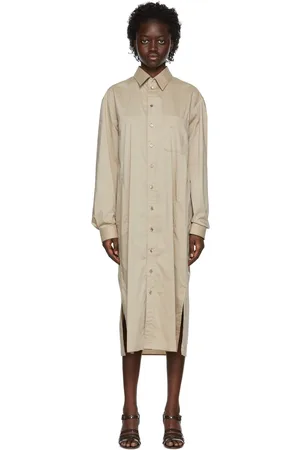 LEMAIRE Khaki Cotton Maxi Dress