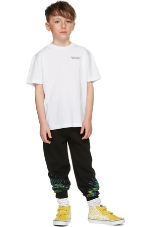 MARCELO BURLON Kids White Logo T-Shirt