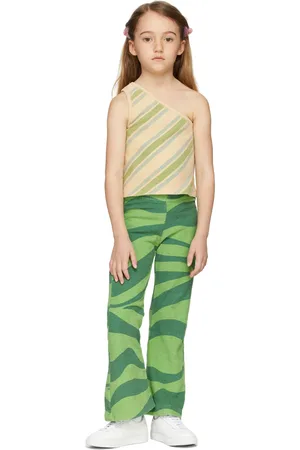 Longlivethequeen Kids Beige Stripe Asymmetric Top
