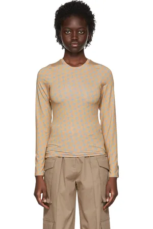 Rokh Brown Polyester T-Shirt