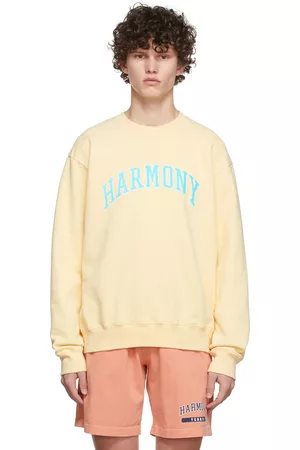 Harmony Men Sweatshirts - Yellow Cotton Sweatshirt