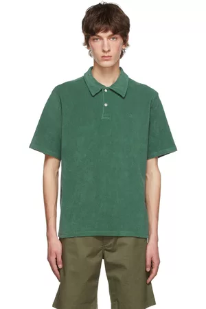 WoodWood Men Polo Shirts - Green Cotton Polo