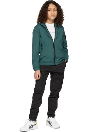 Stone Island Kids Green Hooded Jacket