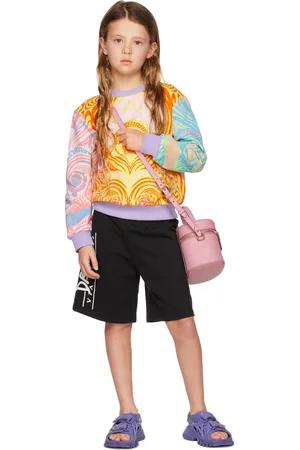 VERSACE Kids Black Logo Shorts