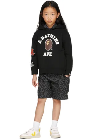 Kenzo Kids Grey Embroidered Tiger Shorts