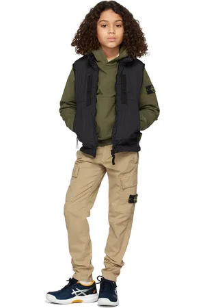 Stone Island Kids Black Hooded Vest
