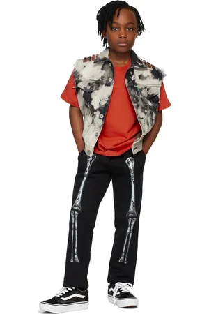 DOUBLET Kids & Grey Denim Recycle Punk Vest