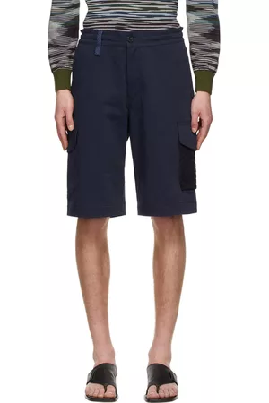 Missoni Men Shorts - Navy Cotton Shorts