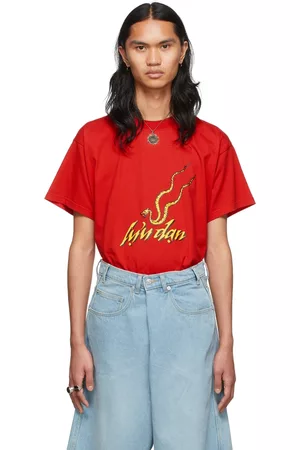 LU’U DAN Men Short Sleeve - SSENSE Exclusive Red Serpent T-Shirt