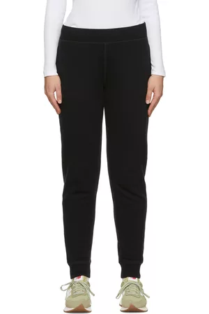 Sunspel Women Loungewear - Black Cotton Lounge Pants