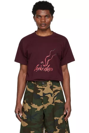 LU’U DAN Men Short Sleeve - SSENSE Exclusive Burgundy Serpent T-Shirt