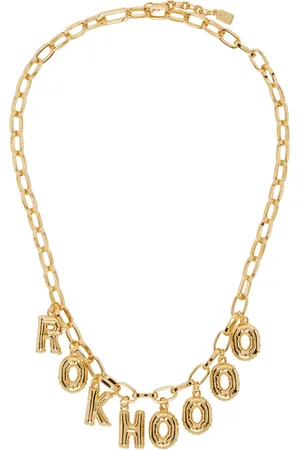 Rokh Gold Logo Charm Necklace