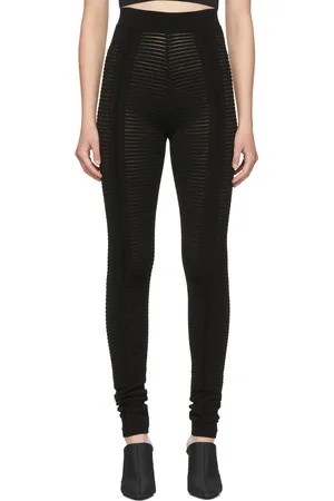 Balmain Black Viscose Leggings
