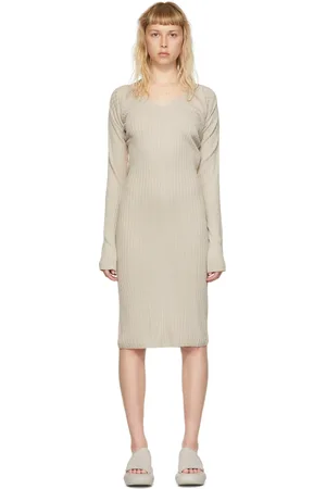 SYSTEM Grey Acrylic Midi Dress