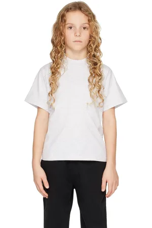Balenciaga Short Sleeve - Kids Grey Logo T-Shirt