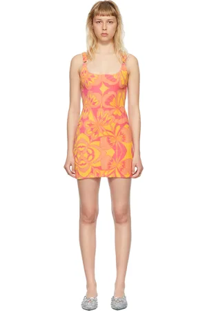 PRISCAVera Yellow Cotton Mini Dress