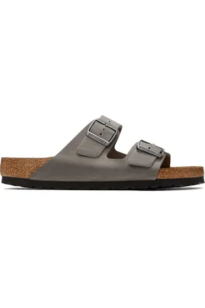 Birkenstock Men Sandals - Leather Soft Footbed Arizona Sandals