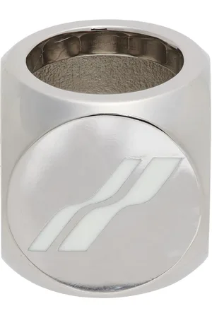 We11 Done Silver & Logo Dice Ring