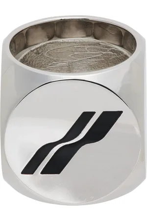 We11 Done Silver & Logo Dice Ring