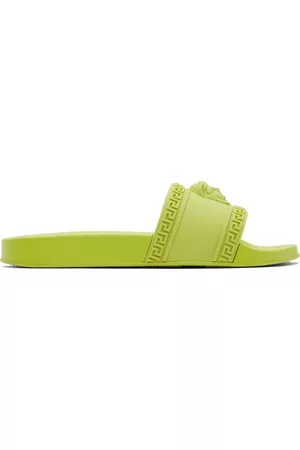 VERSACE Men Sandals - Green Palazzo Slides