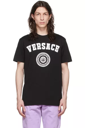 VERSACE Men T-shirts - Black Cotton T-Shirt
