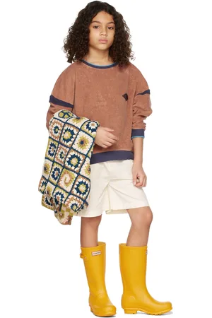 The Campamento Kids Brown Color Block Logo Sweatshirt