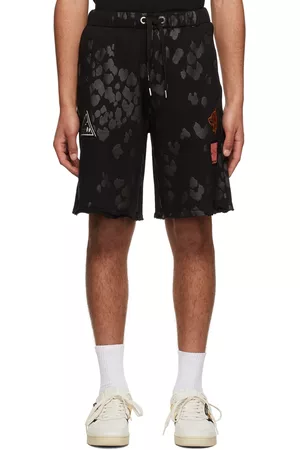 Roberto Cavalli Men Shorts - Black Cotton Shorts