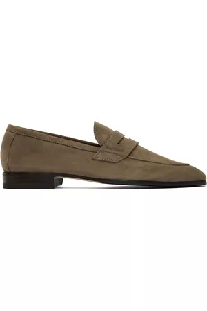 Paul Stuart Men Loafers - Taupe Suede Macao II Loafers