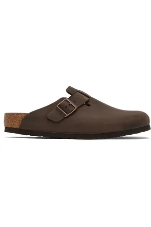 Birkenstock Men Casual Shoes - Brown Boston Clogs