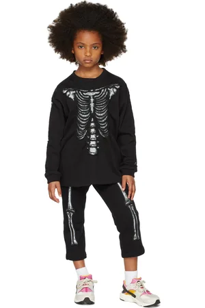 DOUBLET SSENSE Exclusive Kids Skull Shirring Long Sleeve T-Shirt