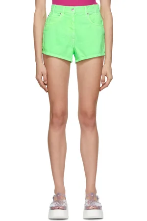 Msgm Green Denim Shorts