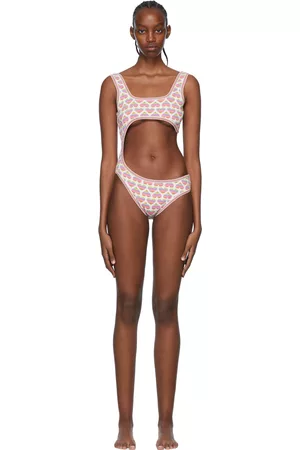 Marco Rambaldi Women Swimsuits - SSENSE Exclusive Multicolor Viscose One-Piece Swimsuit