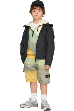 Stone Island Kids Yellow & Green Airbrush Hoodie