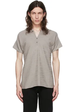UNDER CONSTRUCTION Grey Cotton Henley