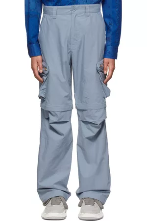 Kenzo Men Cargo Pants - Blue Cotton Cargo Pants