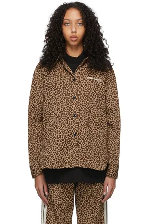 Palm Angels Brown Leopard Shirt