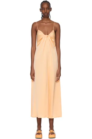 ROSETTA GETTY Orange Polyester Midi Dress