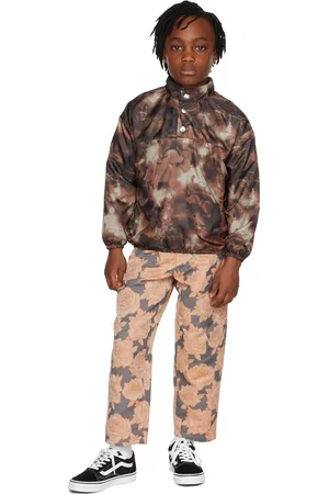 BO(Y)SMANS Kids Brown Flower Trousers