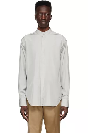 Tom Ford Men Shirts - Grey Viscose Shirt