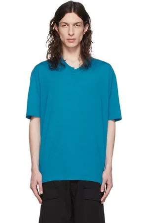 Ermenegildo Zegna Men T-shirts - Blue Wool T-Shirt