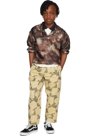 BO(Y)SMANS Kids Yellow Flower Trousers