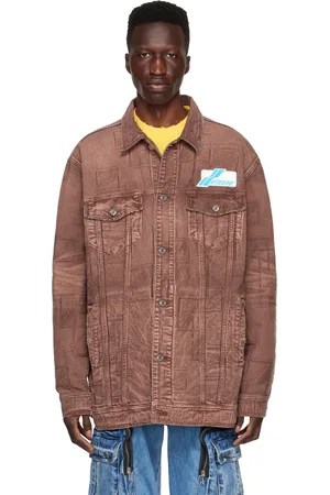 We11 Done Red Denim Jacket
