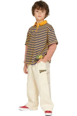 Luckytry Kids Off-White Basic Pocket Dart Trousers