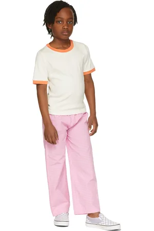 Maed for mini Kids Pink Blocky Badger Trousers