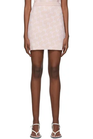 Rokh Pink Viscose Mini Skirt