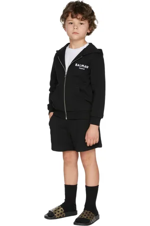 Balmain Kids Black French Terry Shorts