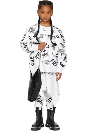 Maison Margiela Kids White All Over Printed Sweatshirt