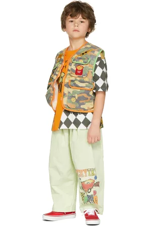 Luckytry Kids Green Military Patch Vest