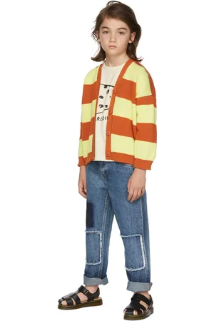 Wildkind Kids Yellow & Orange Shane Striped Cardigan